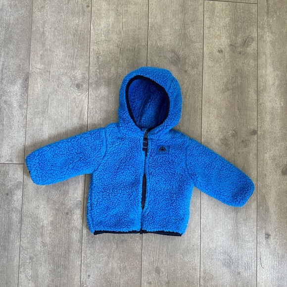 Snozu Blue Sherpa Jacket 100% Polyester Baby boy Size 3/6 Months - Picture 4 of 8